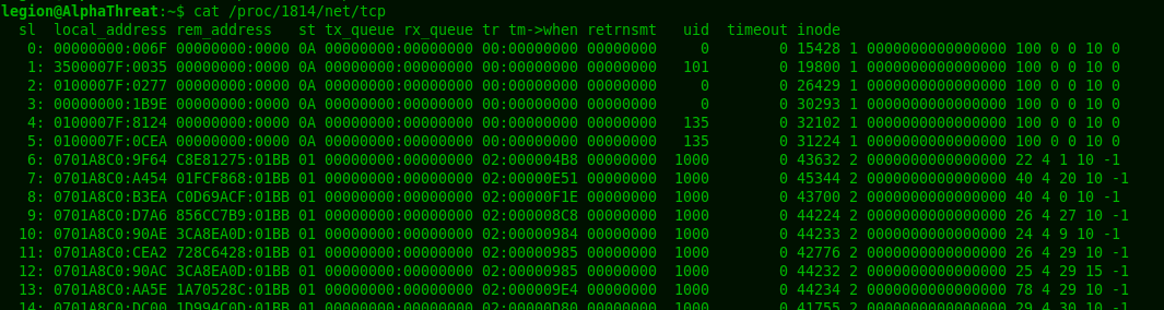 /proc/net