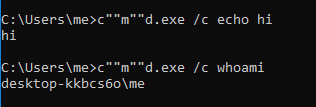 double quote obfuscation.png, Aug 2021